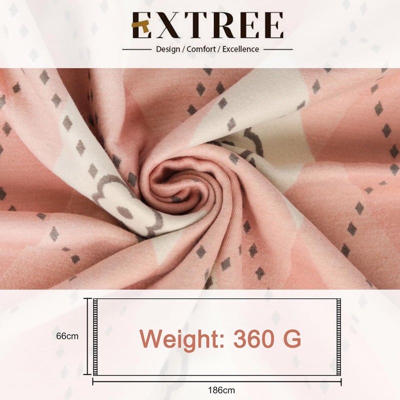 EXTREE Scarfs for Women Pashmina Silky Shawl Wrap for Evening Dressing Blanket Open Front Poncho Cape - Image 3